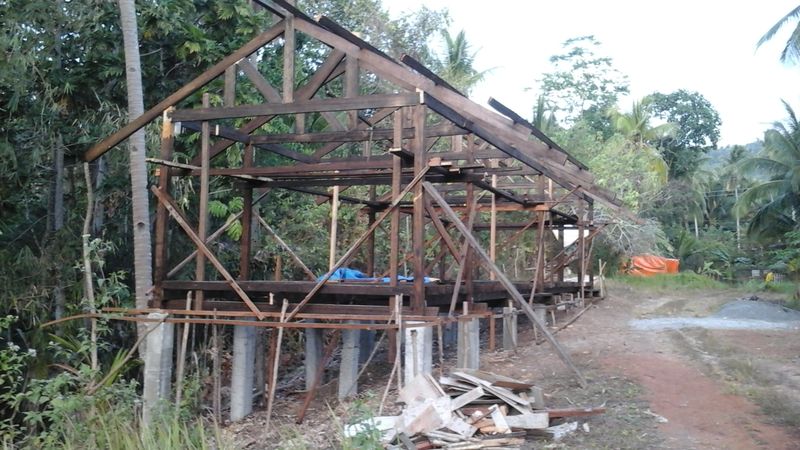 Строительство бунгало, остров Самал, Филиппины