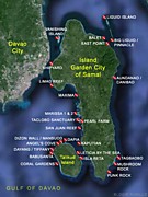 Карта,острова Самал и Таликуд, Филиппины